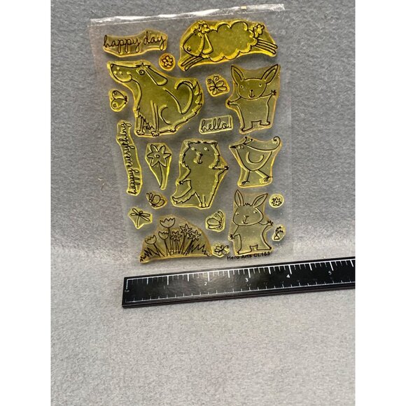 Hero Arts CL153 Clear Stamps with Cute Animals & Greetings - Picture 4 of 4